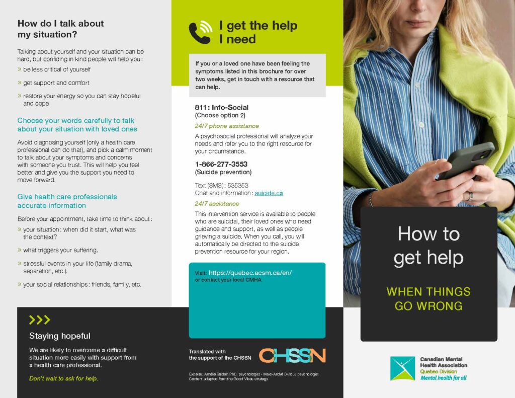 Feeling like something isn't right? This brochure guides you to recognize the signs of mental distress, talk about your emotions, and find the professional help you need. 24/7 resources included.